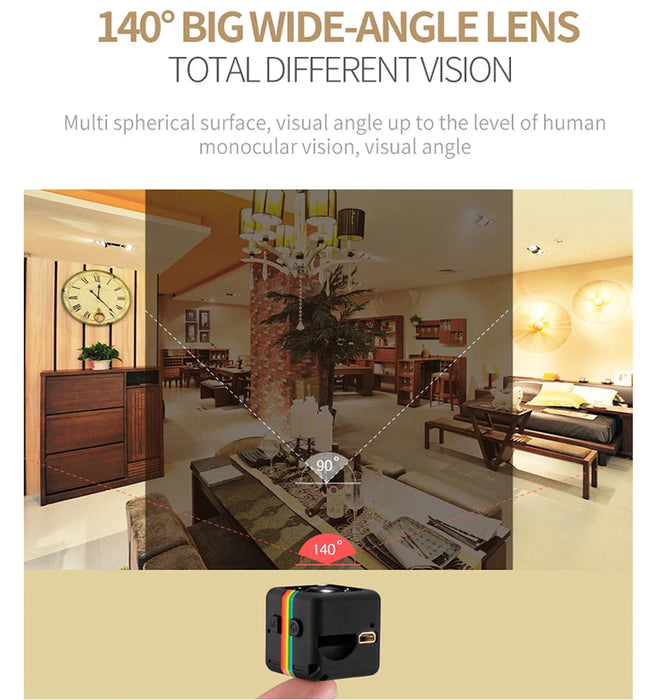 Sq11 Mini Camera Hd 1080p Sensor Night Vision Camcorder