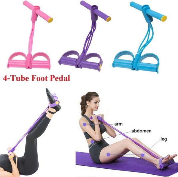 Foot Pedal Resistance Band Elastic Sit-up Pull Rope Yoga Fitness Gym – Elastic Pull Ropes